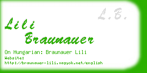 lili braunauer business card